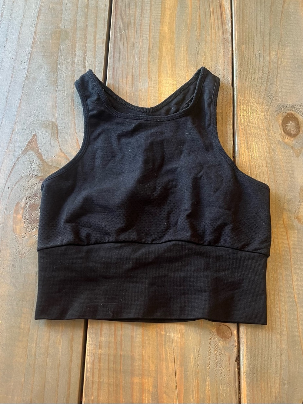 FP Movement Free People Black High Neck Keyhole Cutout Sports Bra Crop Top XS/S